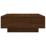 Table basse avec lumières LED chêne marron 80x80x31 cm – Image 5