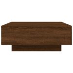 Table basse avec lumières LED chêne marron 80x80x31 cm – Image 6