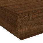Table basse avec lumières LED chêne marron 80x80x31 cm – Image 8