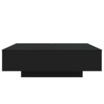 Table basse noir 100x100x31 cm bois d'ingénierie – Image 3