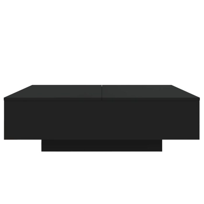 Table basse noir 100x100x31 cm bois d'ingénierie – Image 3