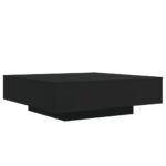 Table basse noir 100x100x31 cm bois d'ingénierie – Image 5