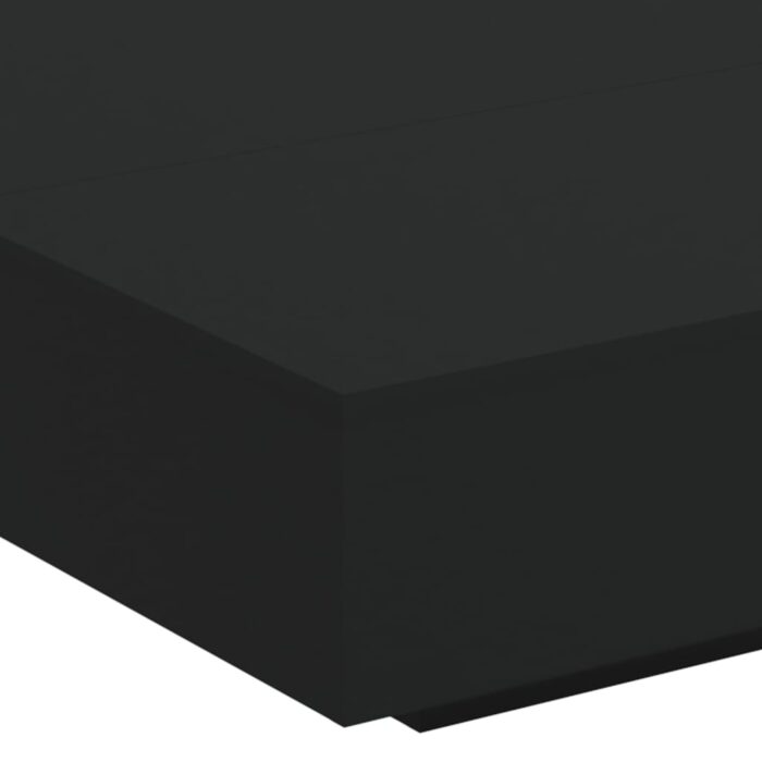 Table basse noir 100x100x31 cm bois d'ingénierie – Image 6