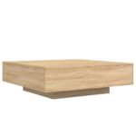 Table basse chêne sonoma 100x100x31 cm bois d'ingénierie – Image 5
