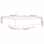 Table basse avec lumières LED blanc 100x100x31 cm – Image 12