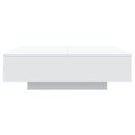 Table basse avec lumières LED blanc 100x100x31 cm – Image 5