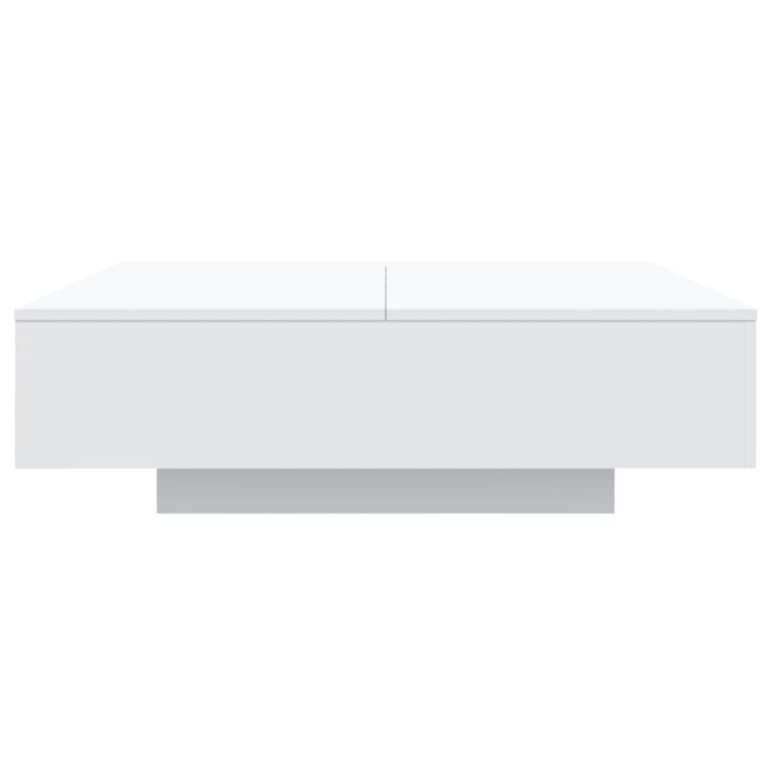 Table basse avec lumières LED blanc 100x100x31 cm – Image 5