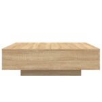 Table basse avec lumières LED chêne sonoma 100x100x31 cm – Image 4
