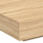 Table basse avec lumières LED chêne sonoma 100x100x31 cm – Image 7