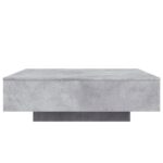 Table basse avec lumières LED gris béton 100x100x31 cm – Image 4