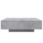 Table basse avec lumières LED gris béton 100x100x31 cm – Image 5