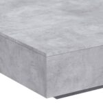 Table basse avec lumières LED gris béton 100x100x31 cm – Image 7