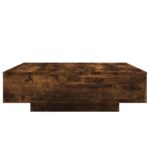 Table basse avec lumières LED chêne fumé 100x100x31 cm – Image 5