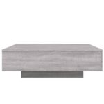 Table basse avec lumières LED sonoma gris 100x100x31 cm – Image 5