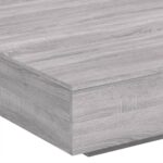 Table basse avec lumières LED sonoma gris 100x100x31 cm – Image 7