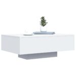 Table basse avec lumières LED blanc 85x55x31 cm – Image 3