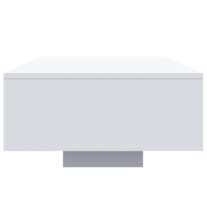 Table basse avec lumières LED blanc 85x55x31 cm – Image 4