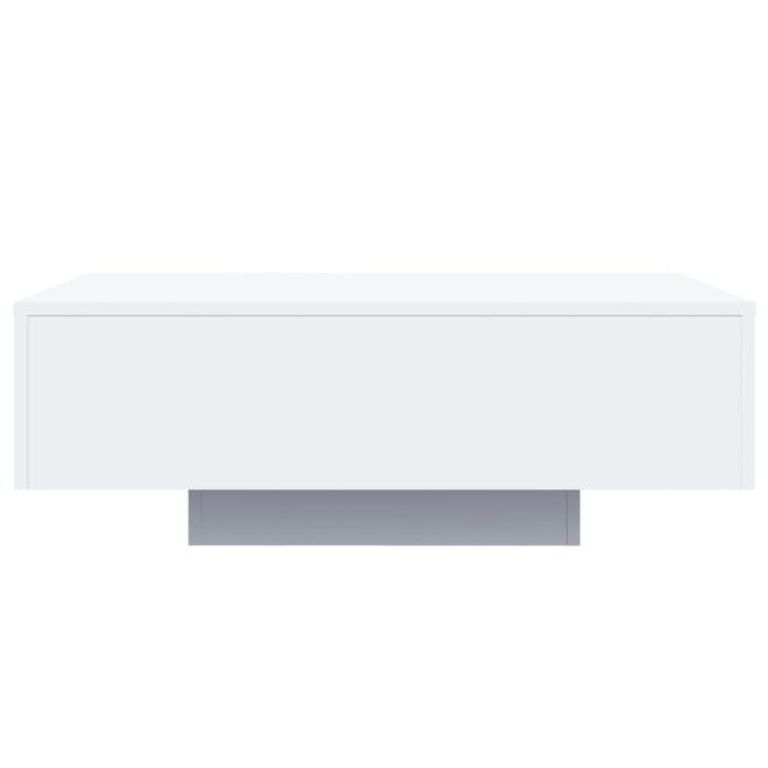 Table basse avec lumières LED blanc 85x55x31 cm – Image 5