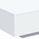 Table basse avec lumières LED blanc 85x55x31 cm – Image 7