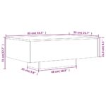 Table basse avec lumières LED noir 85x55x31 cm – Image 12