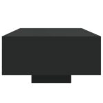 Table basse avec lumières LED noir 85x55x31 cm – Image 4