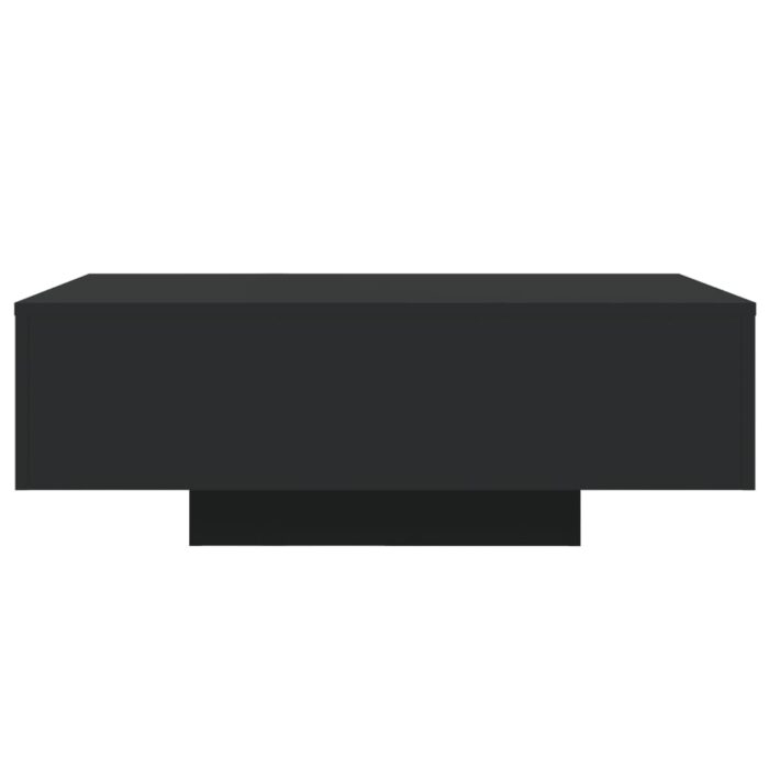 Table basse avec lumières LED noir 85x55x31 cm – Image 5