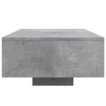 Table basse avec lumières LED gris béton 85x55x31 cm – Image 4