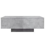 Table basse avec lumières LED gris béton 85x55x31 cm – Image 5