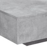 Table basse avec lumières LED gris béton 85x55x31 cm – Image 7