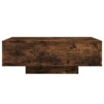 Table basse avec lumières LED chêne fumé 85x55x31 cm – Image 5