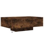 Table basse avec lumières LED chêne fumé 85x55x31 cm – Image 6