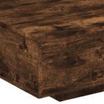 Table basse avec lumières LED chêne fumé 85x55x31 cm – Image 7