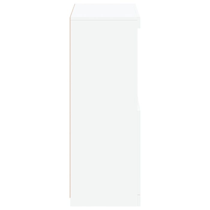 Armoire latérale avec éclairage LED blanc bois d'ingénierie – Image 6