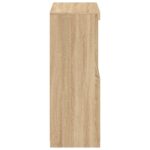 Armoire latérale avec lumières LED chêne sonoma – Image 6