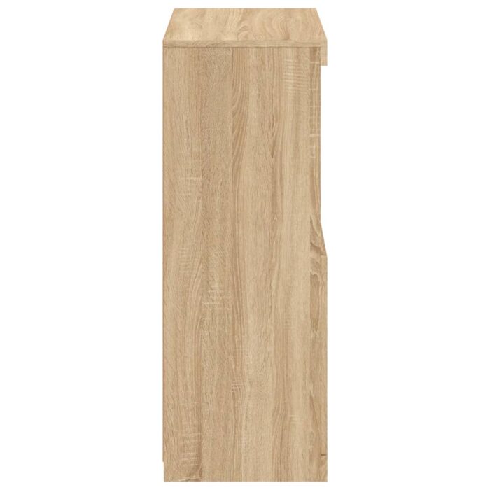 Armoire latérale avec lumières LED chêne sonoma – Image 6