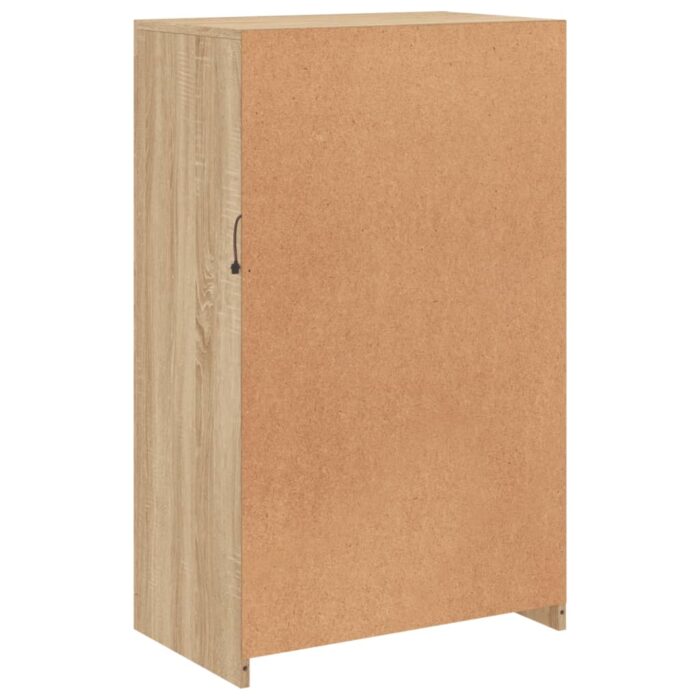 Armoire latérale avec lumières LED chêne sonoma – Image 7