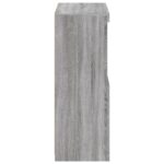 Armoire latérale et lumières LED sonoma gris bois d'ingénierie – Image 6