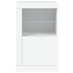 Armoire latérale avec éclairage LED blanc bois d'ingénierie – Image 5