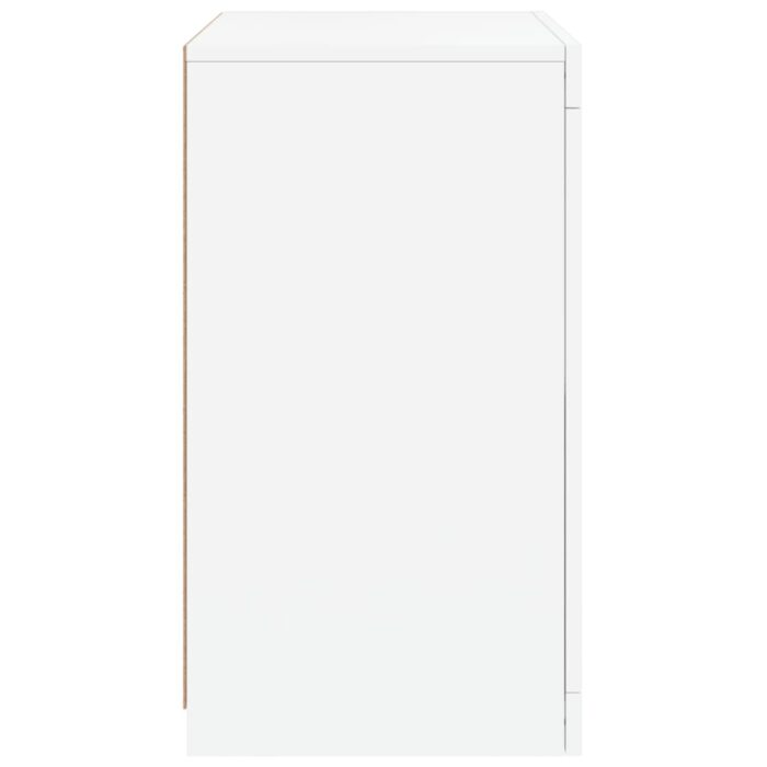 Armoire latérale avec éclairage LED blanc bois d'ingénierie – Image 6