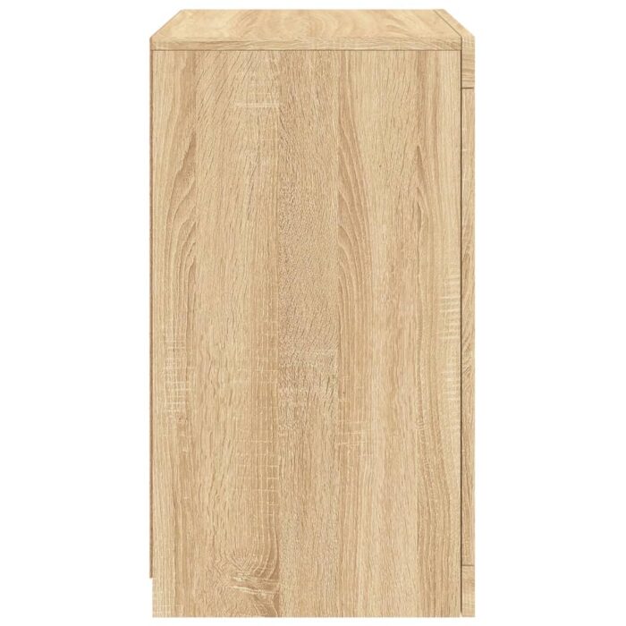 Armoire latérale avec lumières LED chêne sonoma – Image 6