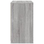 Armoire latérale et lumières LED sonoma gris bois d'ingénierie – Image 6