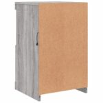 Armoire latérale et lumières LED sonoma gris bois d'ingénierie – Image 7