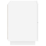 Armoires de chevet et lumières LED 2pcs blanc bois d'ingénierie – Image 8