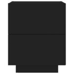 Armoire de chevet avec lumières LED noir bois d'ingénierie – Image 5