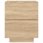 Armoire de chevet avec lumières LED chêne sonoma – Image 5