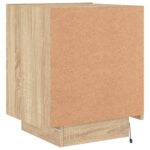 Armoires de chevet et lumières LED 2 pcs chêne sonoma – Image 8