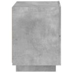 Armoires de chevet et lumières LED 2 pcs gris béton – Image 7