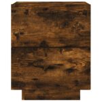 Armoires de chevet et lumières LED 2 pcs chêne fumé – Image 6