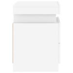 Table de chevet avec lumières LED blanc 35x39x55 cm – Image 7