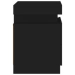 Tables de chevet avec lumières LED 2 pcs noir 35x39x55 cm – Image 8